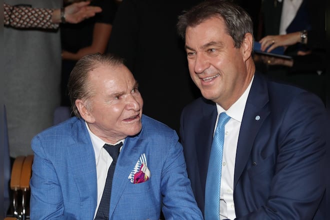 Im Oktober 2022 hatte Markus Söder (re.) dem Schauspieler Fritz Wepper den Bayerischen Verdienstorden verliehen.
