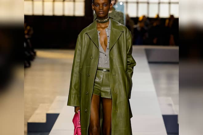 Auch bei der Modenschau von Gucci in Mailand war viel Grün zu sehen.