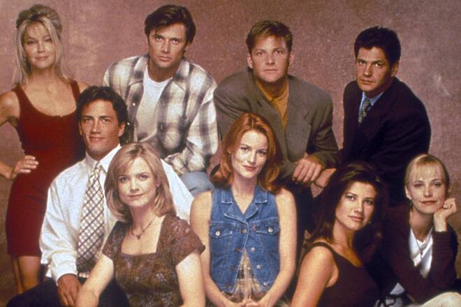 Der Originalcast von «Melrose Place» - rund 30 Jahre ist dieses Bild alt.