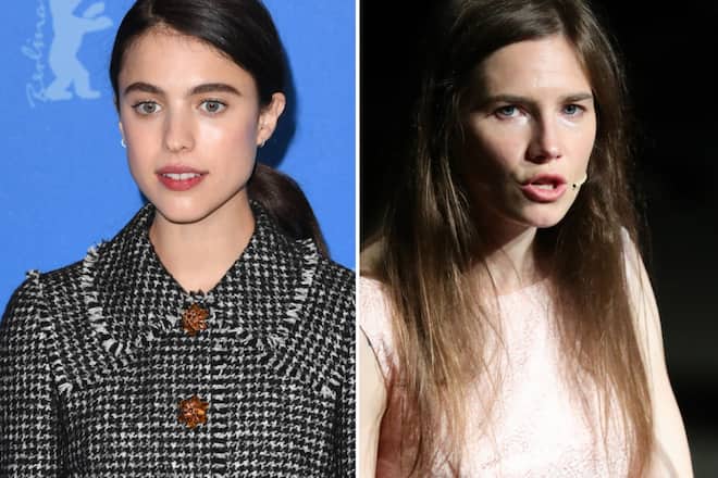 Margaret Qualley (li.) wird nicht wie geplant zu Amanda Knox.