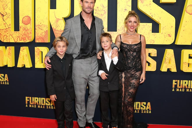 Chris Hemsworth und Elsa Pataky mit ihren Zwillingen Tristan und Sasha in Sydney.