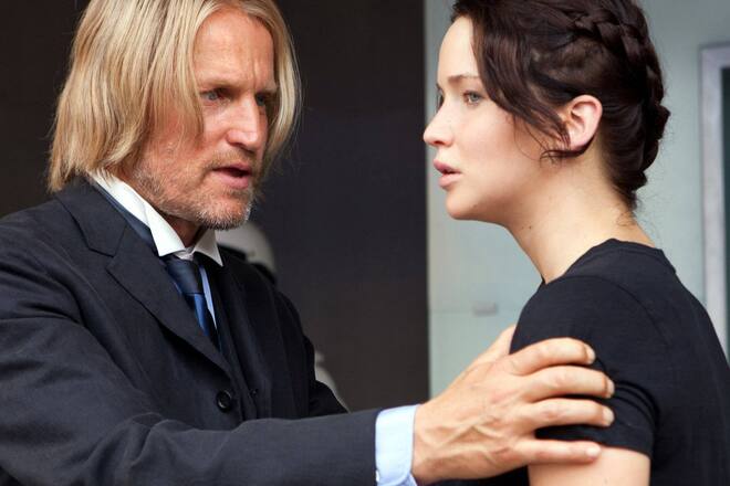 Woody Harrelson und Jennifer Lawrence in «Die Tribute von Panem - The Hunger Games».
