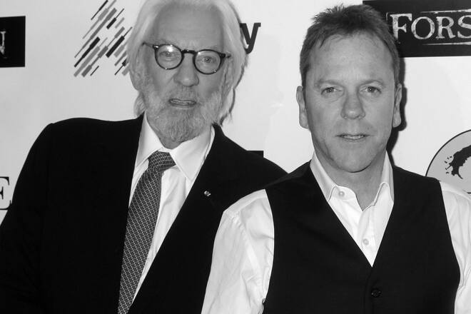 Donald Sutherland mit seinem Sohn Kiefer auf einer Aufnahme aus dem Jahr 2016.