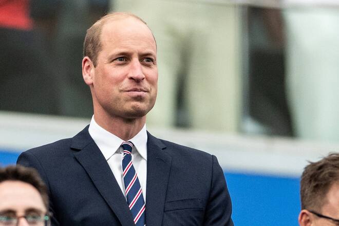 Prinz William beim Spiel England gegen Dänemark in Frankfurt.
