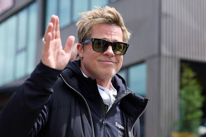 Brad Pitt hat sich in Silverstone gezeigt.
