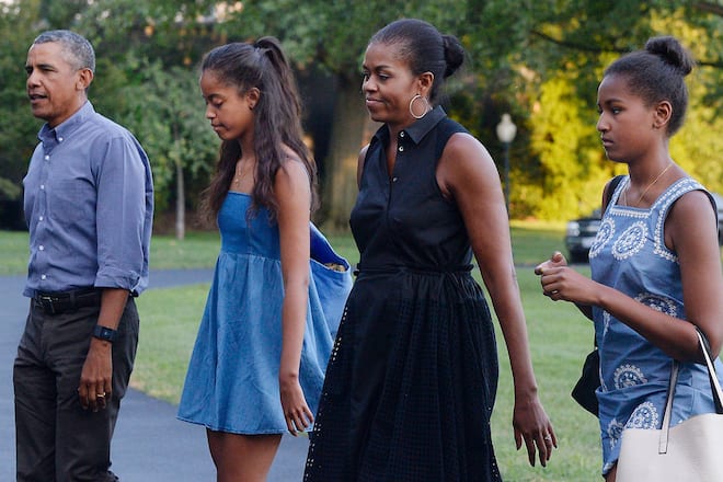 Während Barack Obamas Präsidentschaft: Michelle Obama kehrt im Jahr 2015 mit ihrer Familie nach den Ferien ins Weisse Haus zurück.