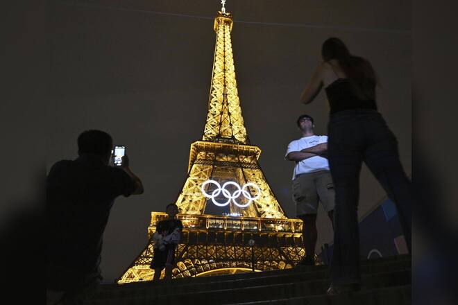 Das Pariser Wahrzeichen, der Eiffelturm, war einer der Hauptdarsteller der olympischen Eröffnungsfeier.
