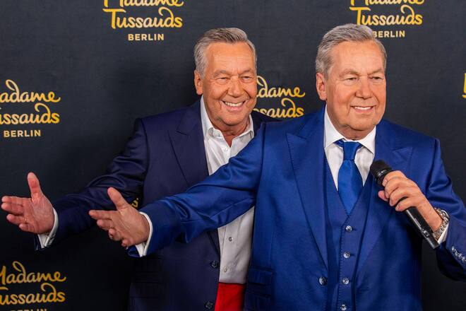 Der echte Roland Kaiser (li.) und sein Doppelgänger.