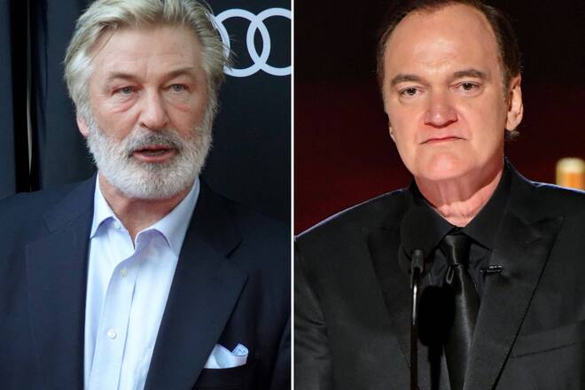 Quentin Tarantino (r.) entlässt Alec Baldwin nicht ganz aus der Verantwortung.