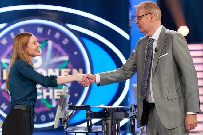 Laura Harbig und Günther Jauch bei «Wer wird Millionär?».