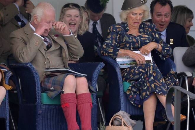 König Charles III. schien bei den Highland Games im schottischen Braemer sichtlich Spass zu haben.