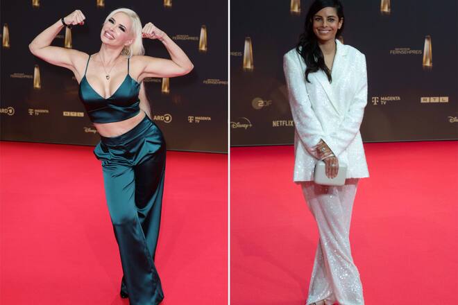 Daniela Katzenberger (li.) fühlt sich wohl in ihrer Haut, Collien Ulmen-Fernandes setzt auf bequeme Outfits.