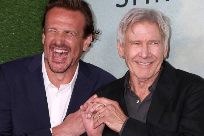 Jason Segel und Harrison Ford während der Premiere der zweiten Staffel von «Shrinking».