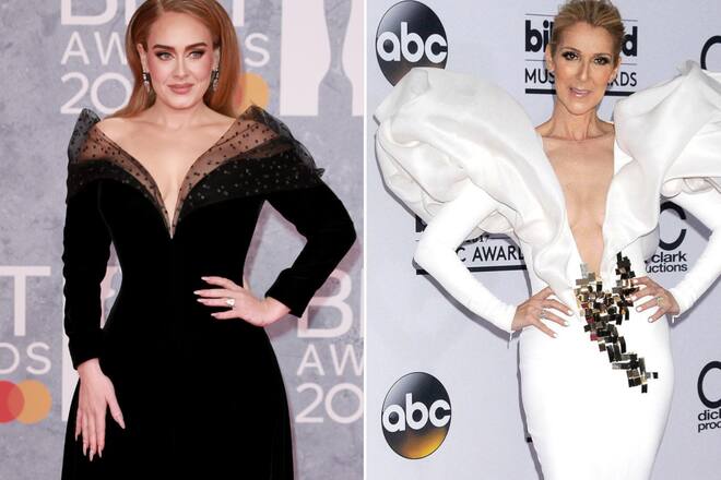 Adele (li.) ist ein grosser Fan von Céline Dion.