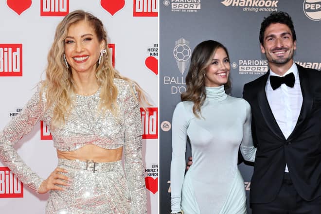 Mats Hummels' Ex-Frau Cathy (l.) und der Sportler mit Nicola Cavanis.