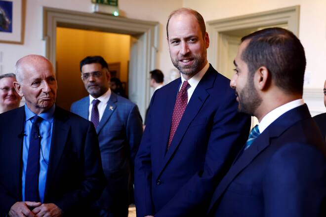 Prinz William (m.) mit Kronprinz Theyazin bin Haitham (r.).