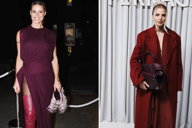 Michelle Hunziker und Leonie Hanne haben den satten Rotton bereits für sich entdeckt.