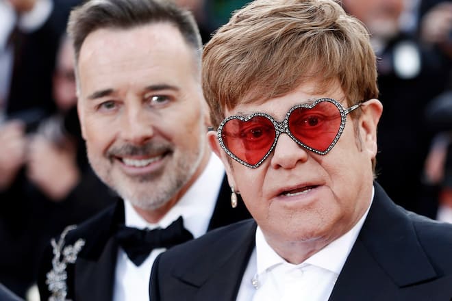 Unzertrennlich: Sir Elton John mit seinem Ehemann David Furnish.