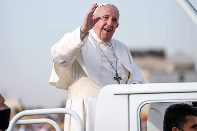 Papst Franziskus im März 2021 während seines Besuchs im Irak.