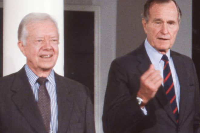 Die US-Präsidenten Jimmy Carter und George H.W. Bush wurden 100 und 94 Jahre alt.
