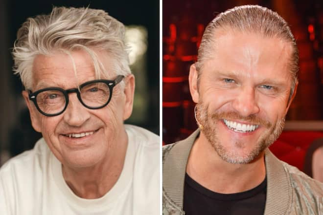 «Golden Bachelor» Franz Stärk kommt bei Ex-Bachelor Paul Janke (r.) gut an.