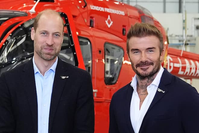 Prinz William und David Beckham bei einem gemeinsamen Event im Oktober 2024 bei London.