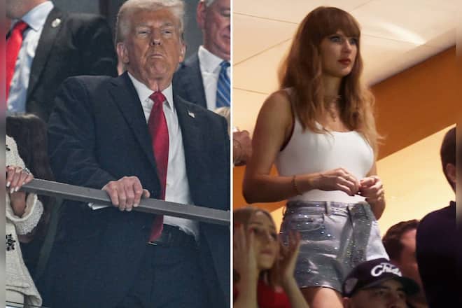 Donald Trump und Taylor Swift beim Super Bowl 2025 in New Orleans.