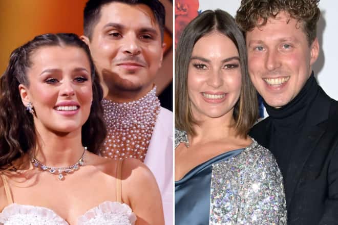 Sie haben kleine Kinder und tanzen jeweils beide bei «Let's Dance» mit: die Ehepaare Patricija und Alexandru Ionel (l.) sowie Renata und Valentin Lusin.