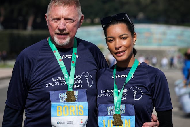 Boris Becker und Lilian de Carvalho Monteiro am Samstag in Neapel.