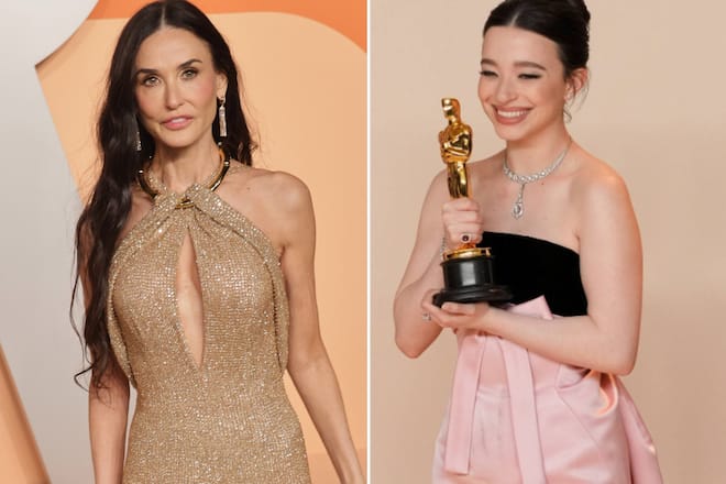 Demi Moore (r.) und Mikey Madison waren bei den diesjährigen Academy Awards in der Kategorie «Beste Hauptdarstellerin» nominiert.