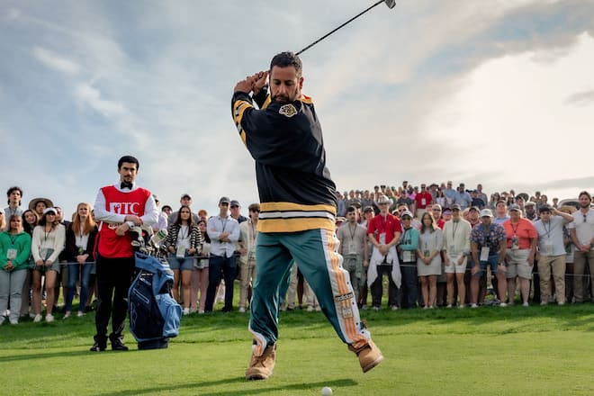 Adam Sandler (v.) in «Happy Gilmore 2».