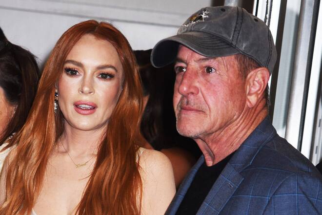 Hollywood-Star Lindsay Lohan mit ihrem Vater Michael Lohan.
