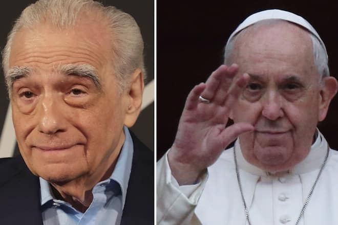 Martin Scorsese (li.) widmet eine Doku dem verstorbenen Papst Franziskus.