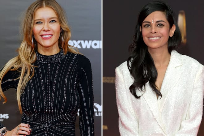Laura Karasek (l.) sitzt in diesem Jahr erstmals in der Fernsehpreis-Jury, Collien Ulmen-Fernandes ist schon länger dabei.