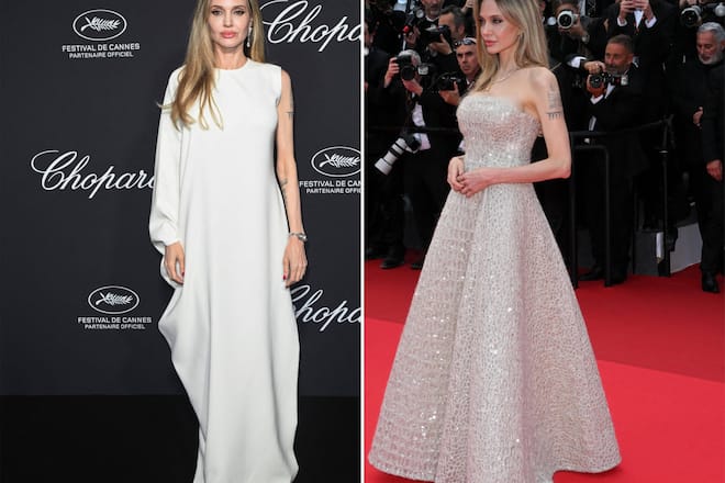 Angelina Jolie bezauberte in hellen Kleidern an der Croisette.