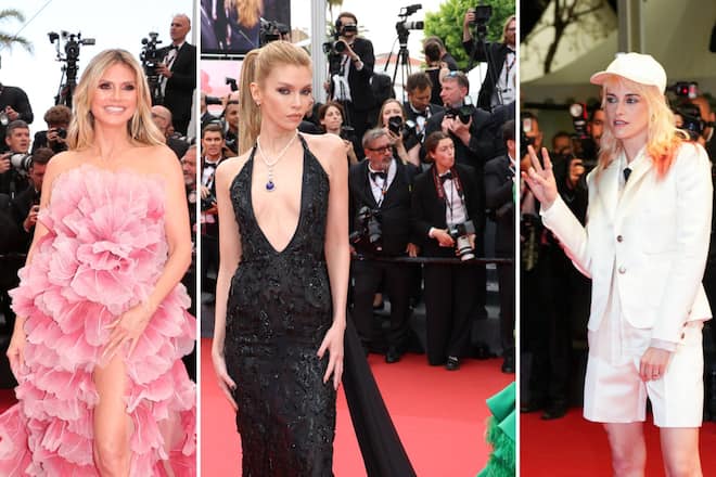 «GNTM»-Chefin Heidi Klum, Model Stella Maxwell und Schauspielerin Kristen Stewart