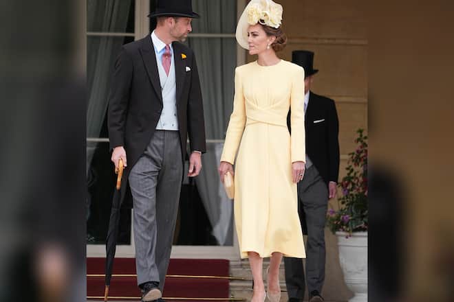 Prinz William und Prinzessin Kate am 20. Mai bei einer Gartenparty im Buckingham Palast.