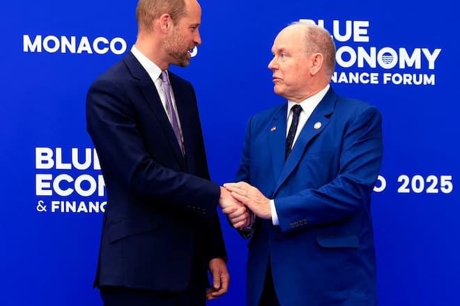 Prinz William beim «Blue Economy And Finance Forum» in Monaco mit Fürst Albert II.
