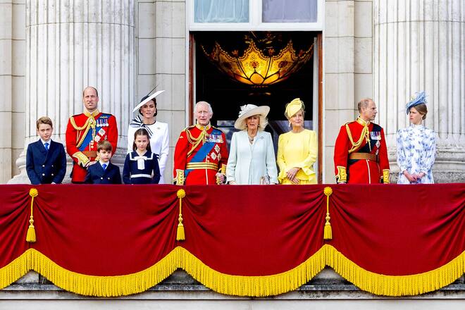 Die britischen Royals um König Charles III. (m.) bei «Trooping the Colour» im Jahr 2024.