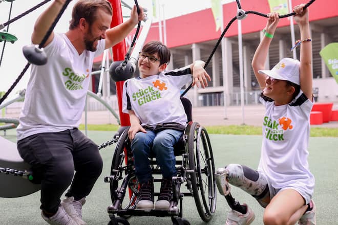 Mathias Mester hat mit der Initiative «Stück zum Glück» einen inklusiven Spielplatz in Mainz eröffnet.