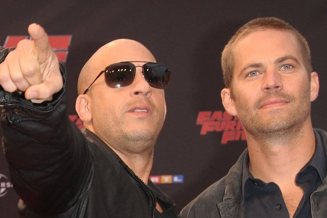 Vin Diesel (l.) und Paul Walker 2011 bei der Deutschland-Premiere von «Fast & Furious Five».