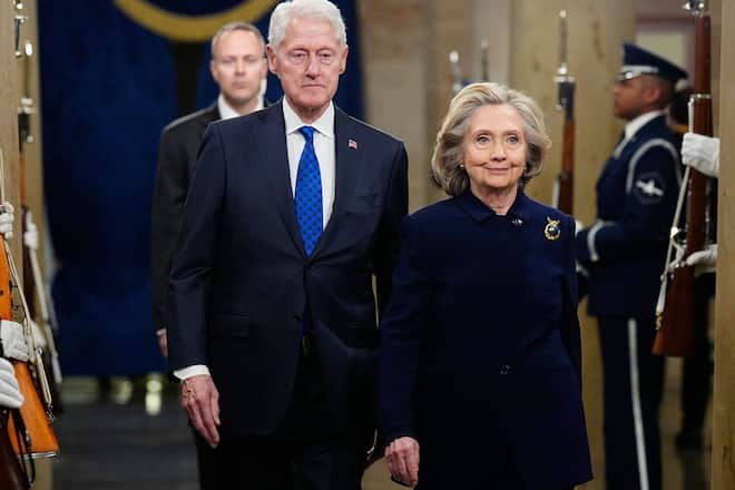 Bill und Hillary Clinton bei der zweiten Amtseinführung von Donald Trump im Januar 2025.