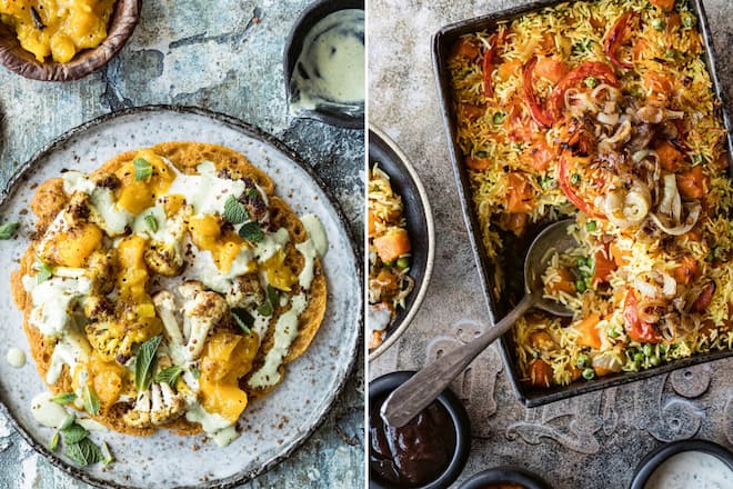 Ob leckere Pfannkuchen oder köstliches Biryani: Die indische Küche ist vielfältig und ein Vorreiter der vegetarischen Kost.