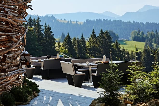 Im Haubers Schwalbennest findet das Bergfrühstück auf 950 Metern Höhe statt.