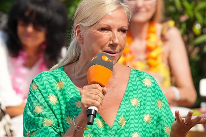 Andrea Kiewel im «ZDF-Fernsehgarten» vom 10. August.