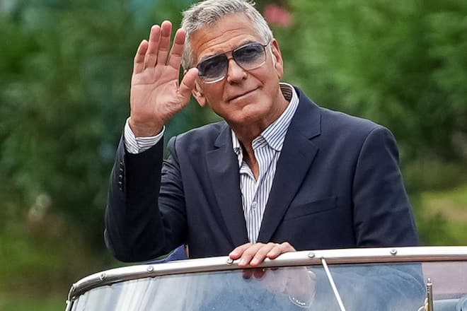George Clooney bei der Ankunft in Venedig am Mittwoch.