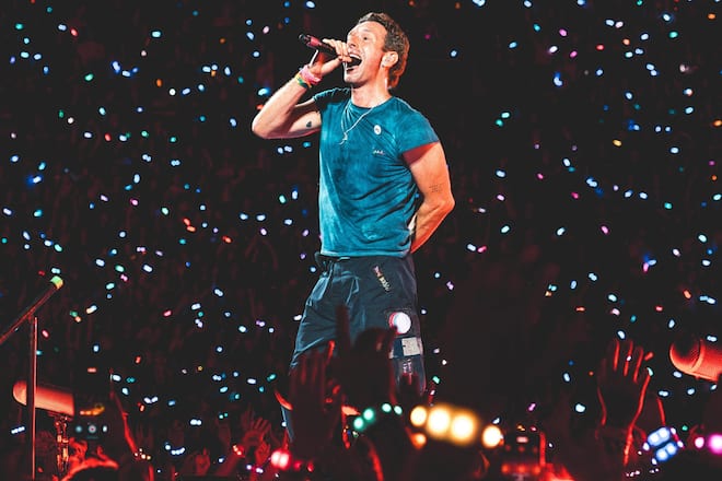 Chris Martin von Coldplay bei einem Auftritt im Wembley-Stadion vor wenigen Tagen.