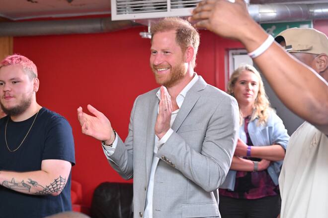 Prinz Harry bei seinem Besuch in Nottingham am Dienstag.