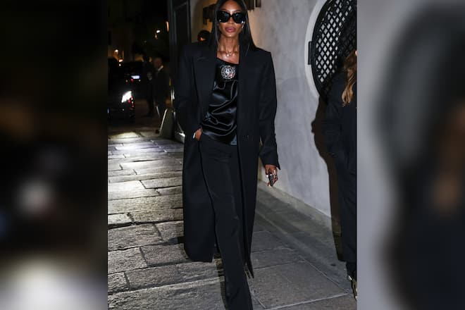 Naomi Campbell legte während der Party am Rande der Mailänder Modewoche einen eleganten Auftritt hin.