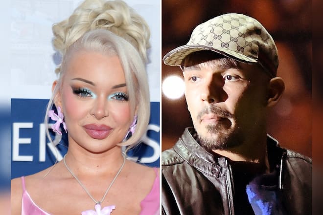 Katja Krasavice und Capital Bra waren gemeinsam beim Bayern-Spiel auf Zypern.